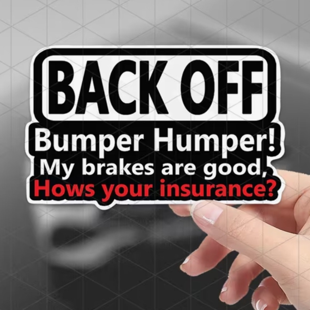 🕸️ Vinyl Car Sticker “Back Off Bumper Humper” Durable & Waterproof Car Sticker